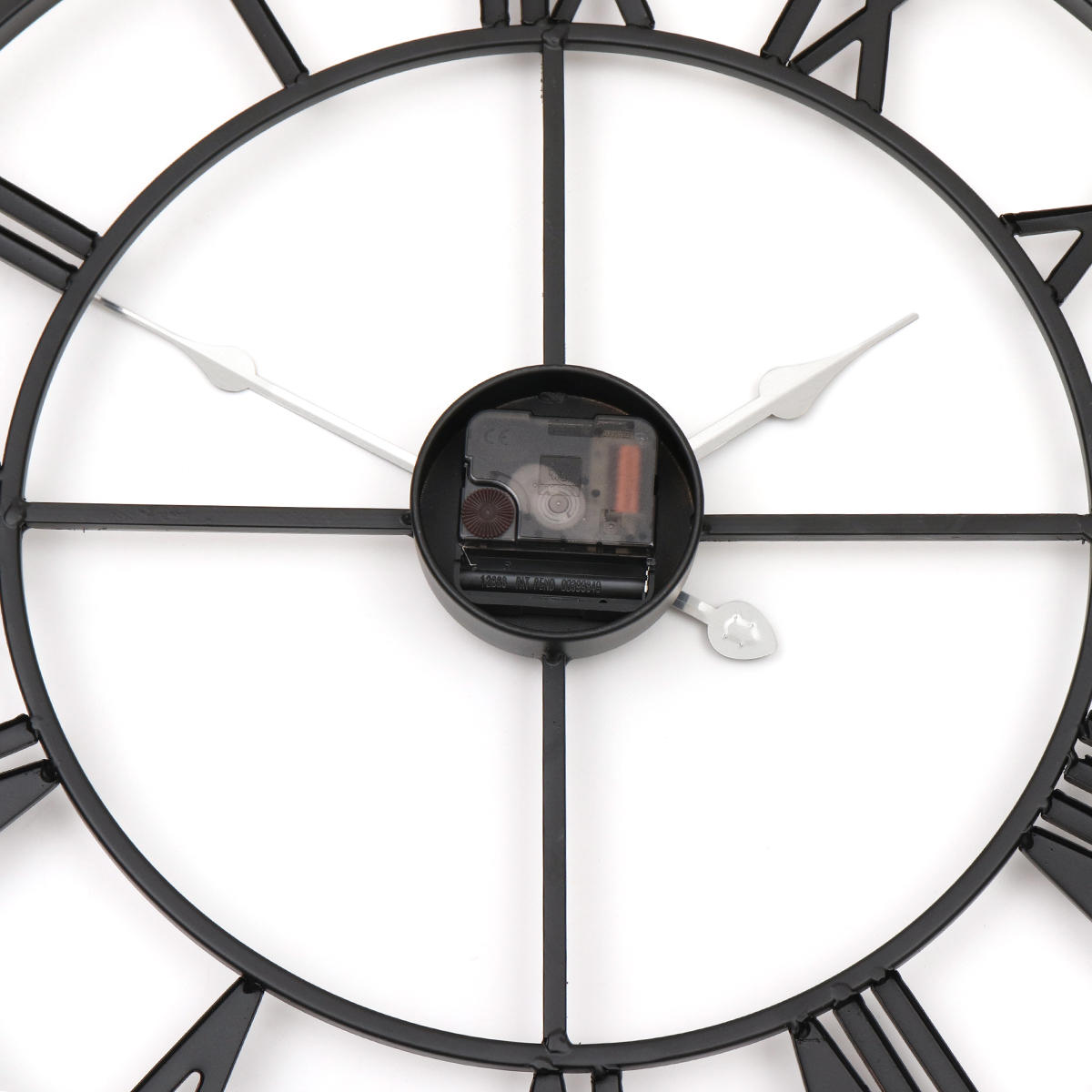 45cm Large Wall Clock Big Roman Numerals Giant Open Face Metal For Home Outdoor Garden