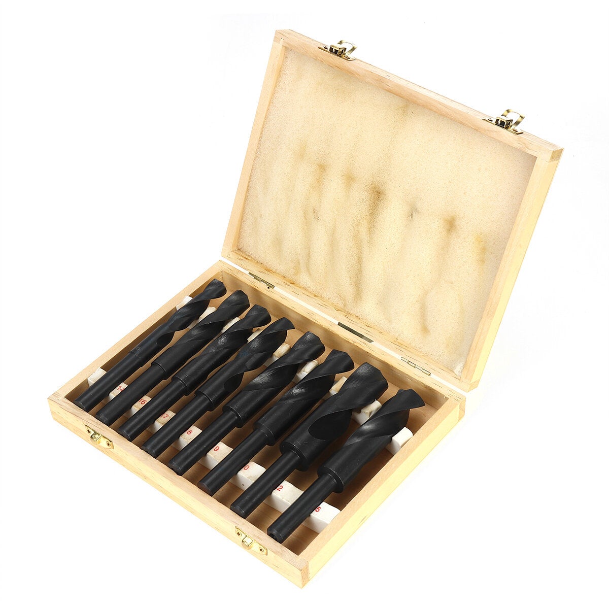 8pcs 9/16 to 1 Inch HSS 4241 Twist Drill Bit Hole Cutter for Wood Plastic Aluminum