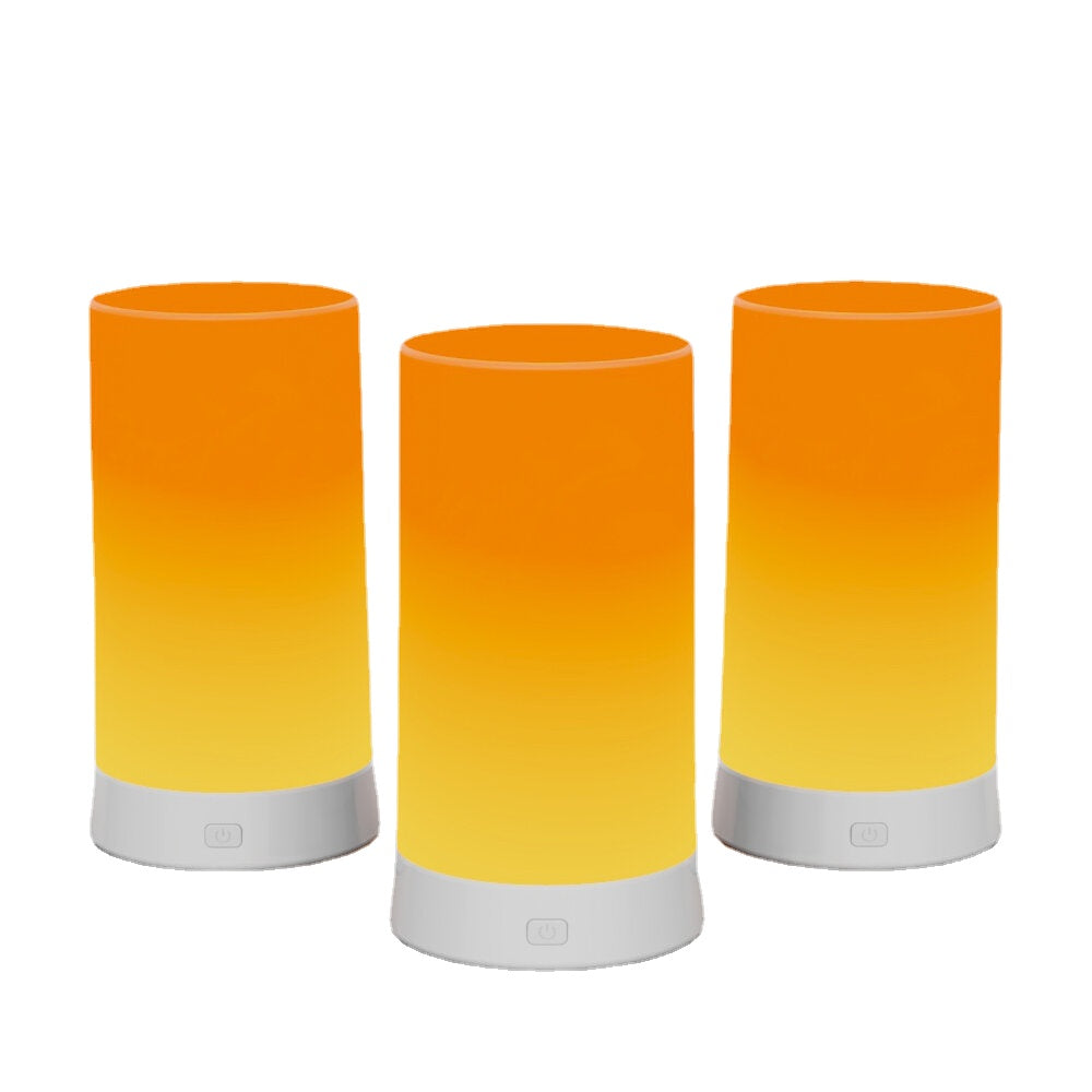 Flame Effect Light Decorative Table Lamp Night Light USB Charging Atmosphere Light for Restaurant Bar Bedroom Living Room