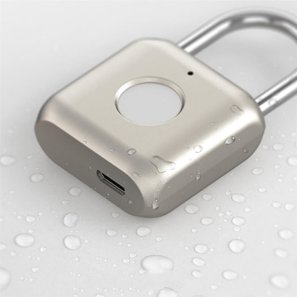 USB Rechargeable Smart Fingerprint Padlock Door Lock Waterproof Keyless Anti Theft Travel Luggage Drawer Safety Lock from