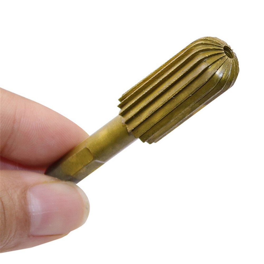 5pcs 6.3mm Hex Shank HSS wood working Rotary File Electric Grinding Head For Wood Carving Peeling