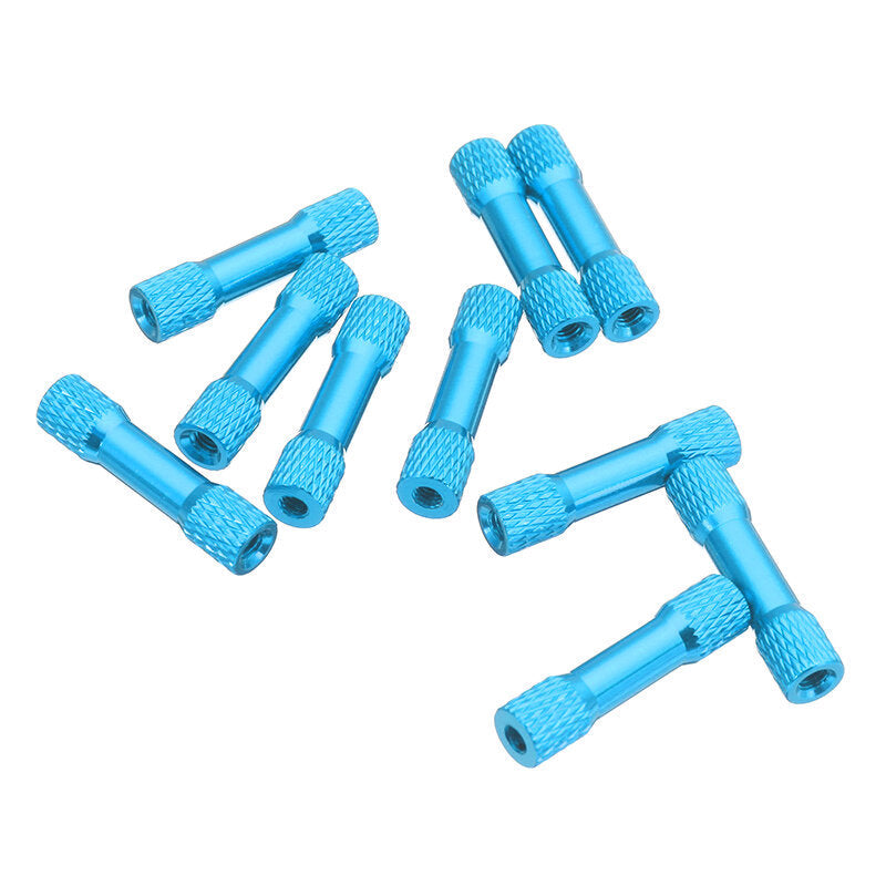 10Pcs M3 25mm Knurled Standoff Aluminum Alloy Multicolor