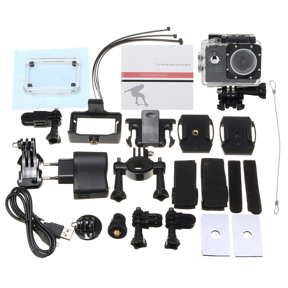 Waterproof 1080P HD WIFI 2.0 Inch LCD Screen Wide Angle Sport Action Camera