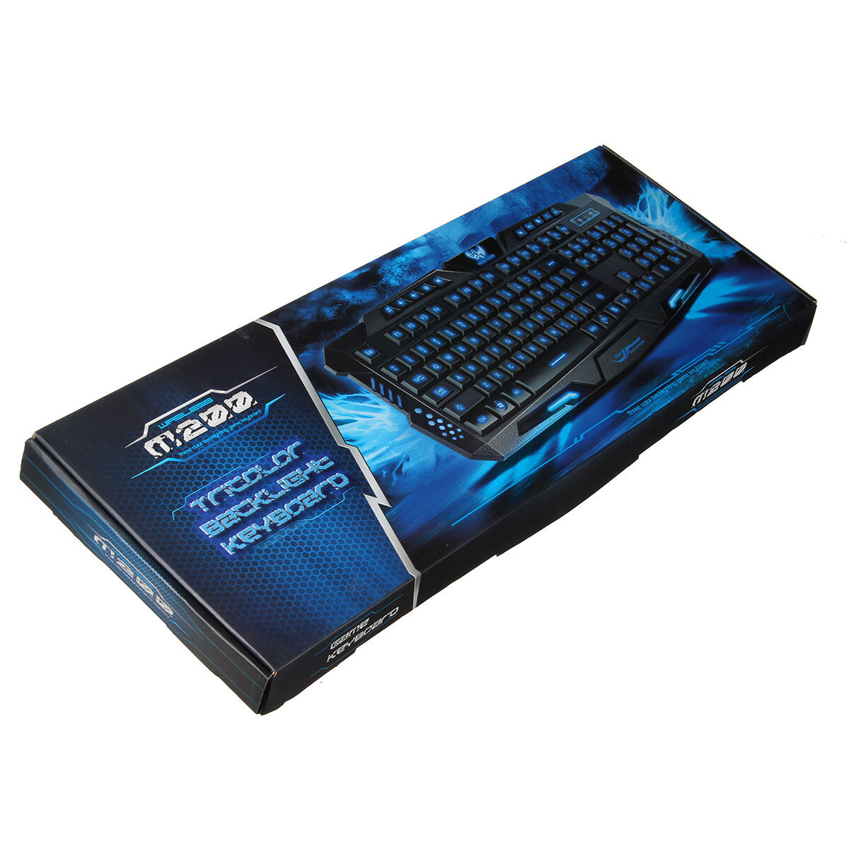 USB 3 Colors LED Backlit Wired Gaming Keyboard