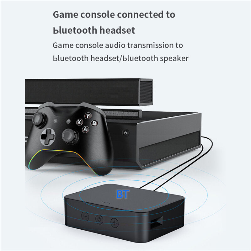 Multi-Function Bluetooth Transmitter Audio Adapter Hi-Fi Noise Reduction BT5.0 AUX-In TF Card Coaxial Optical Fiber SPDIF Audio Transmitter
