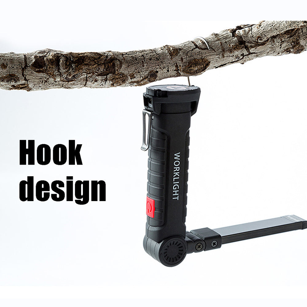 360° Rotatable COB+LED Work Light USB Torch Flashlight Outdoor Camping Emergency Lantern
