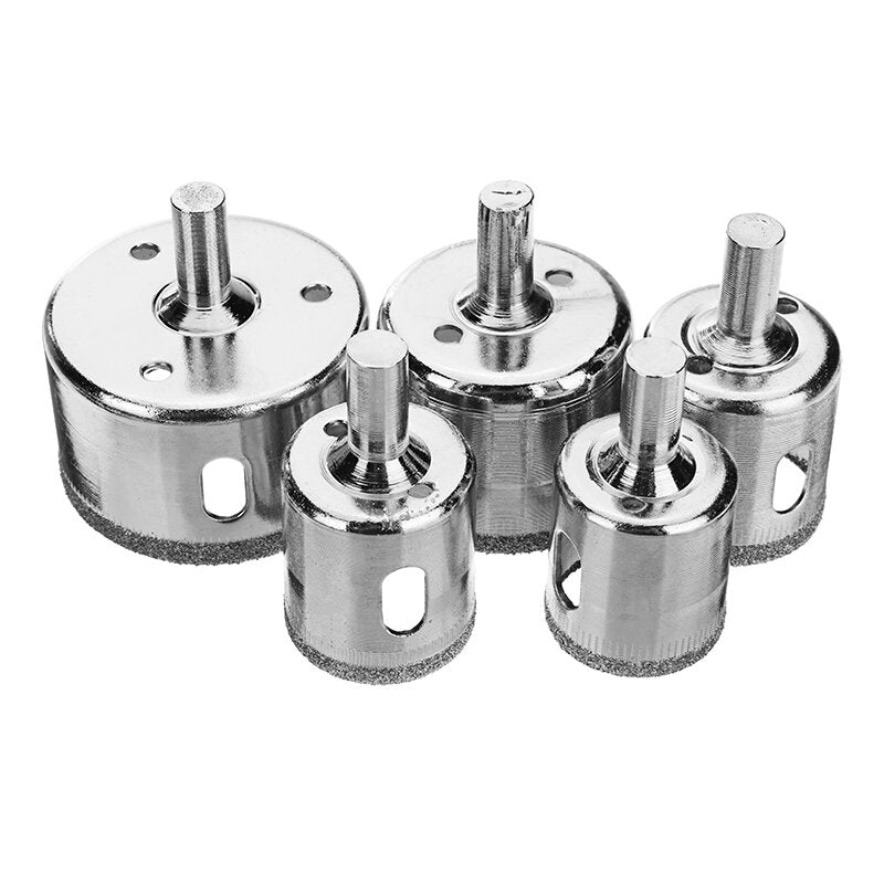 15Pcs 6-50mm Diamond Hole Saw Drill Bit Set Tile Ceramic Glass Marble Drill Bits