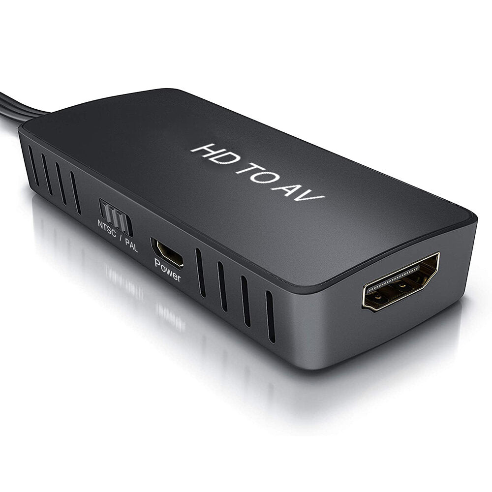 HD to AV Converter HD RAC Adapter Connectors 1080P High Definition Compatibility for TV GV-CH5004