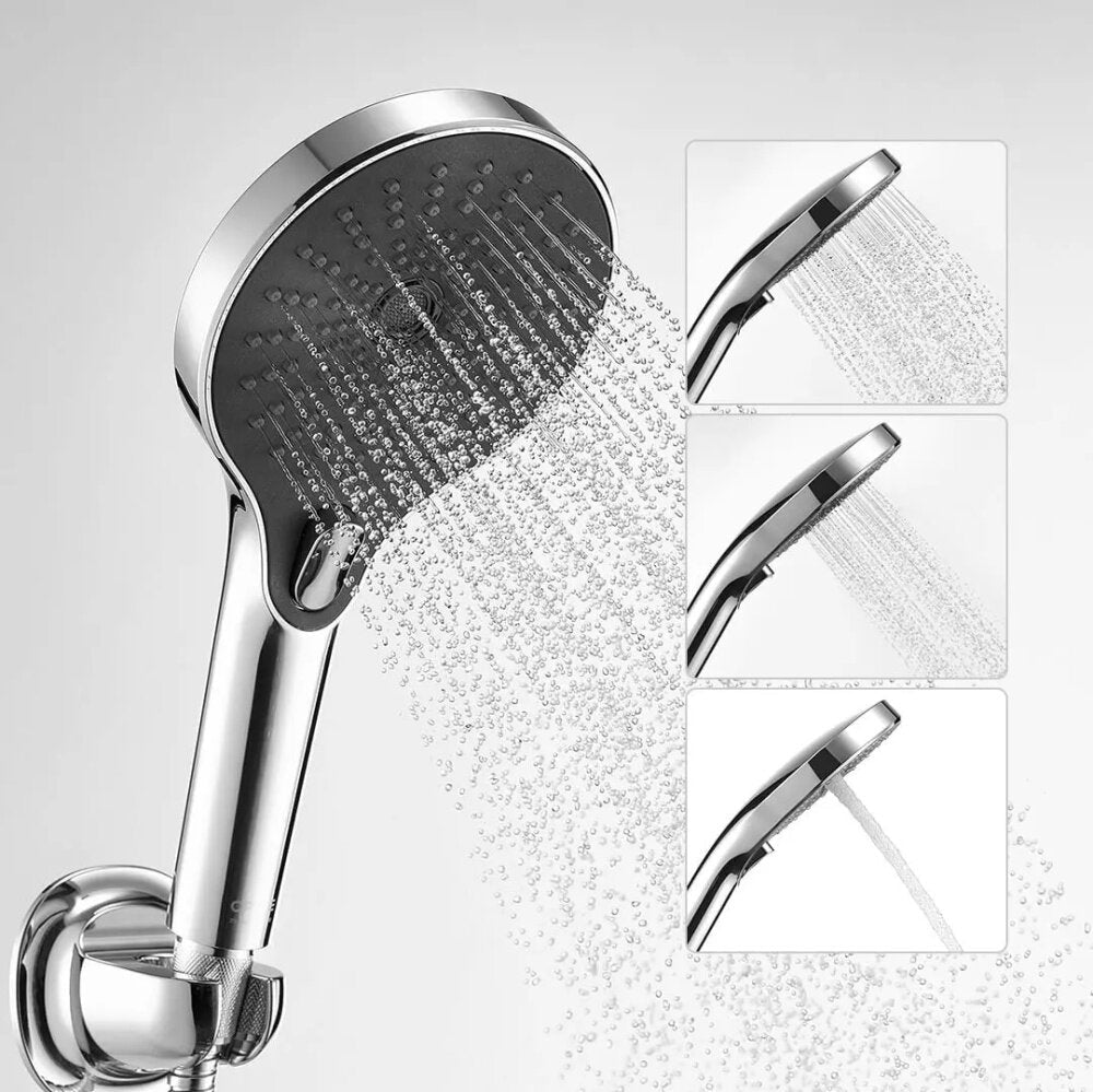 Bathroom Shower Faucets Lift Bar Rain Set Three-Stage Water Boost Big Outlet