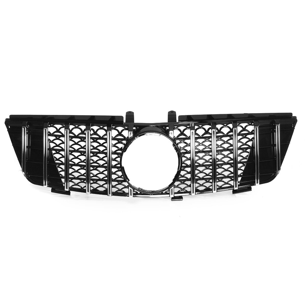 Chrome Silver GTR Style Front Grill Grille For Mercedes-Benz ML Class