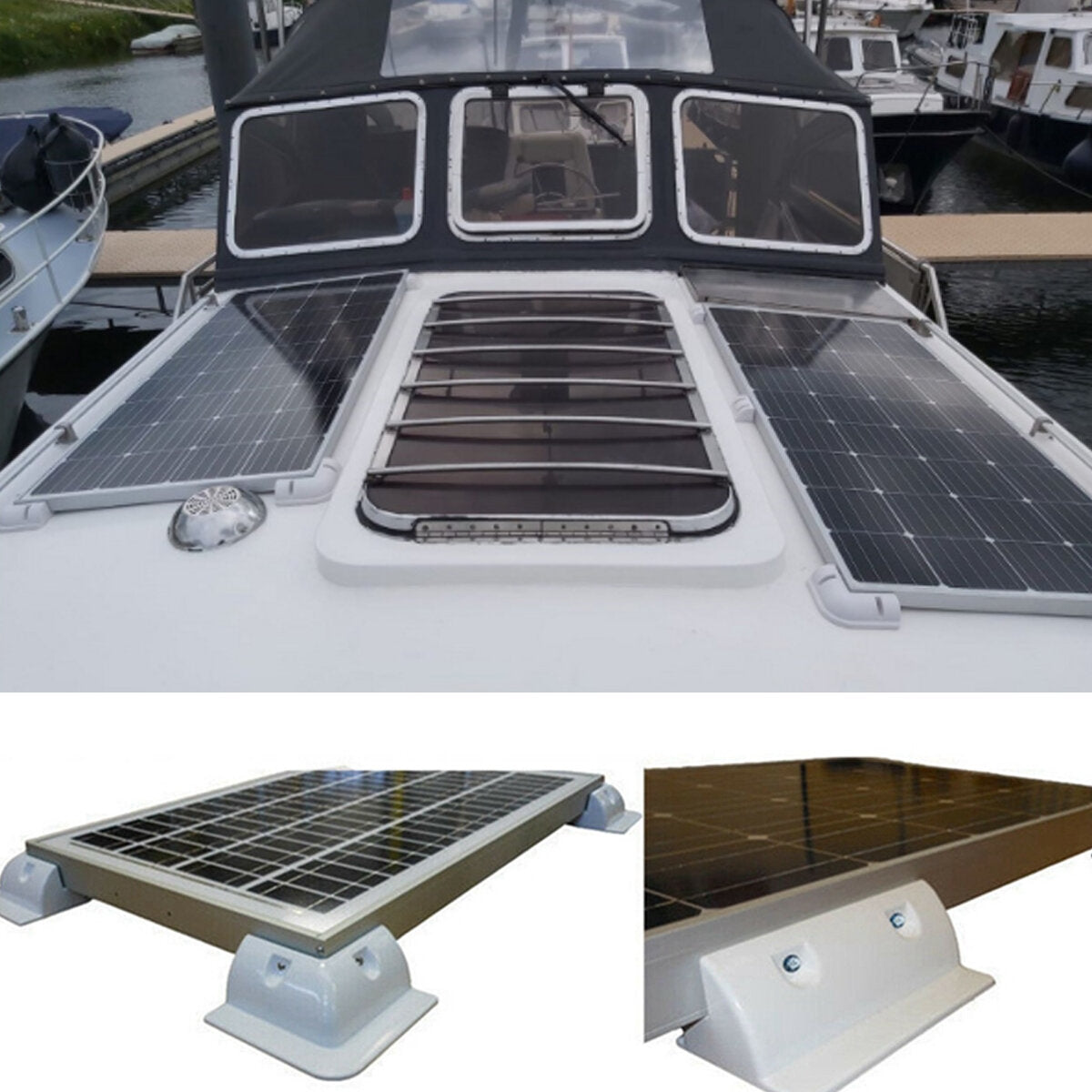 6pcs Solar Panel ABS Corner Cable Mounting Corner Bracket Roof Mount