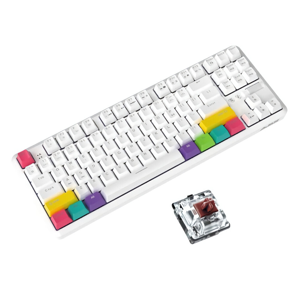 87 Keys Mechanical Keyboard RGB Wireless Bluetooth + Type-C Wired Dual Mode Mechanical Switch Gaming Keyboard