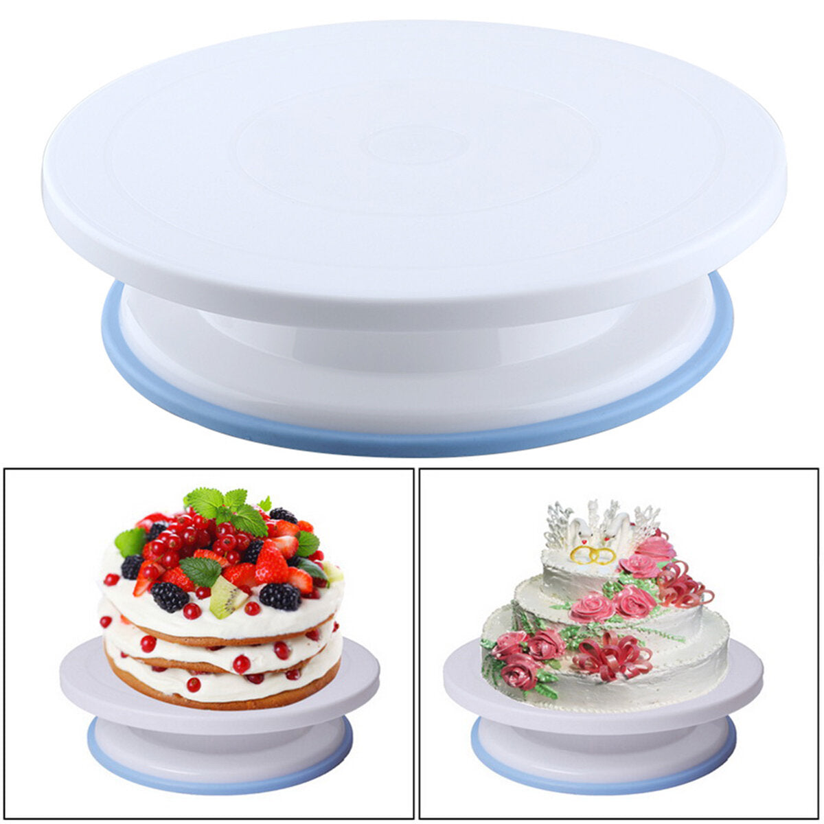 6PCS Cake Baking Tools Stand Turntable Rotating Rack Dough Rotary Table DIY Kits