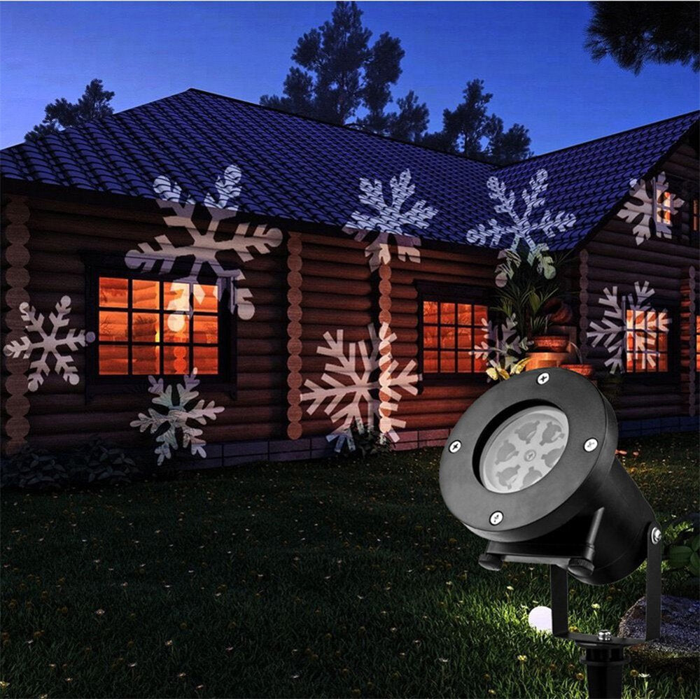 Projector Lamp Slide Show LED 16 Cards Christmas Outdoor Projection Lamp Multiple Usage Light For Home Garden Decor