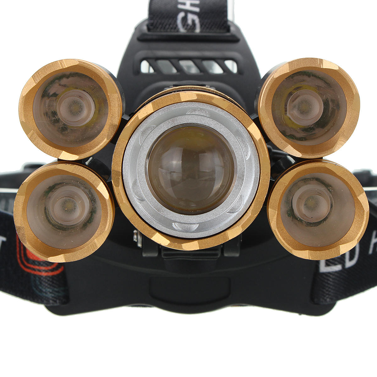 2500 Lumens Bicycle Headlamp 4 Switch Modes T6+ 4XPE White Light Mechanical Zoom
