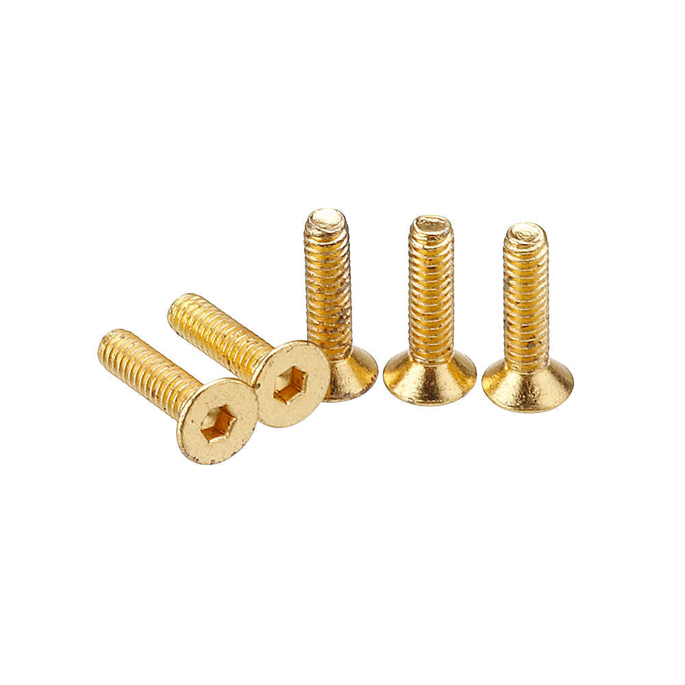 50Pcs Titanium Plated M2 Hex Socket Flat Head Countersunk Screws Alloy Steel 12.9 Grade Screw Bolt M2*8
