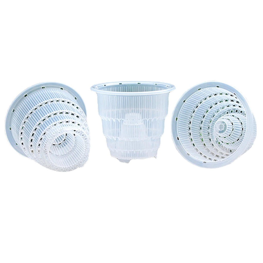 5/6/7 Inch PP Plastic Clear Flower Pot Orchid Planter Container Mesh Pot Home Decorations