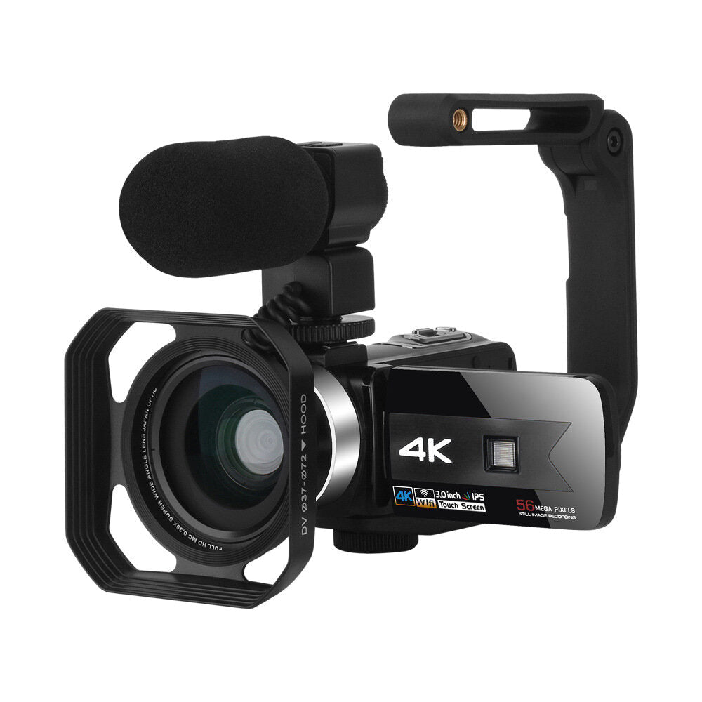 Zoom 4K Video Camera Camcorder for Youtube Live Stream Broadcast IR Night Vision 6MP 16X HD DV Video Recorder Digital Camera Anti-shake With Mic