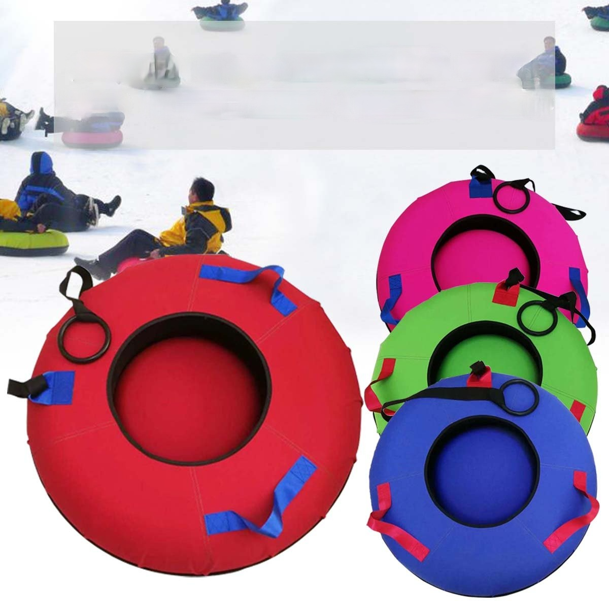 100cm Snow Sleds Tubes Rubber Inner Sledding Skiing Board Tools