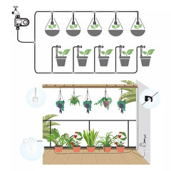 Sprinkler Timer Water Hose Timer with 3 Programs Digital Irrigation Timer System with Week/Day Cycle Frequency Manual/Automatic Mode