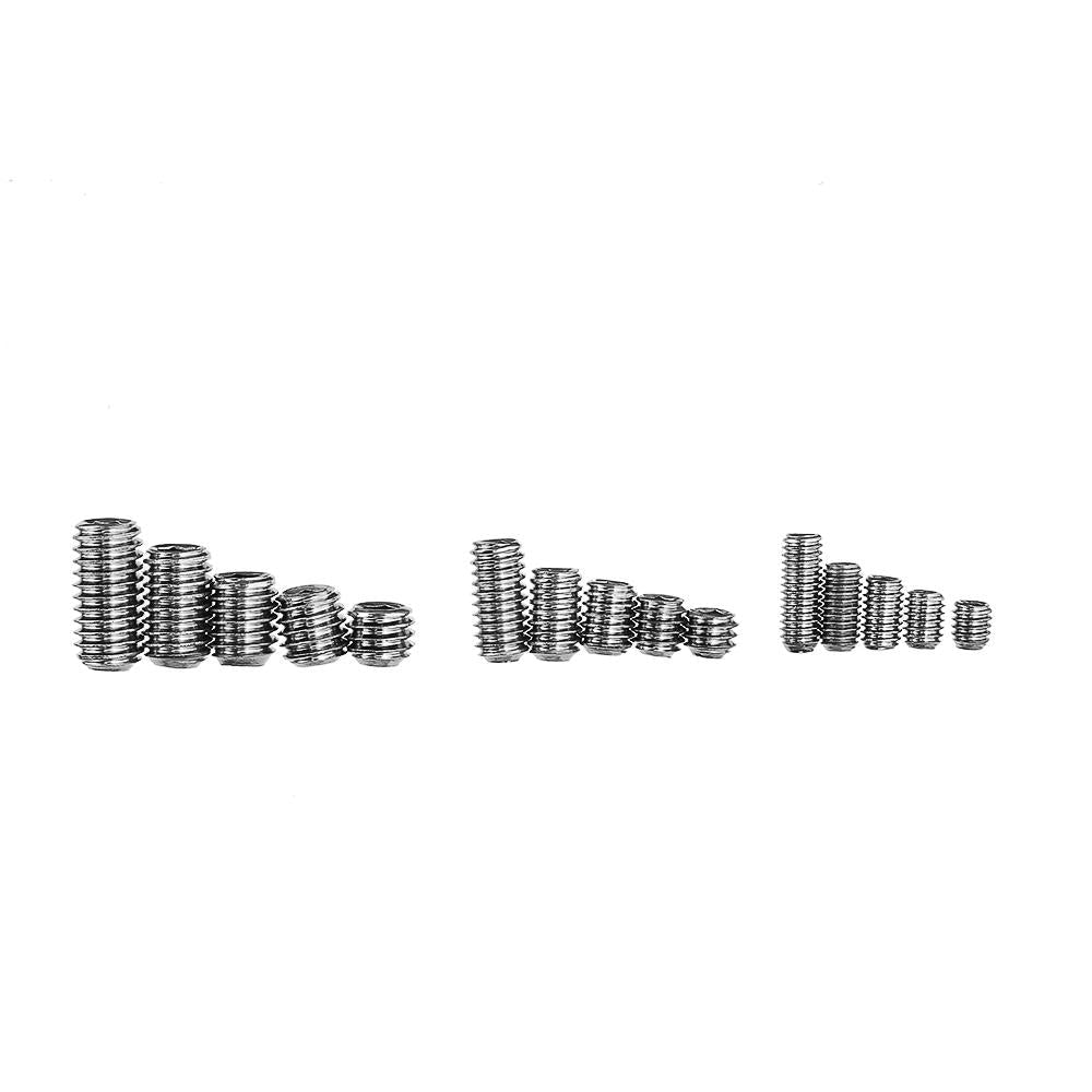 M3/M4/M5 300Pcs Allen Hex Socket Set Grub Screw Cup Point 3-10mm Assortment Kit