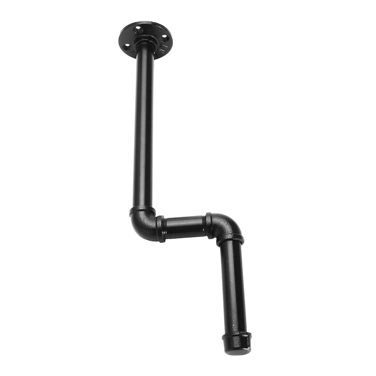 Industrial Iron Pipe Wall Mounted Clothes Rail Coat Towel Storage Vintage Rack Cloth Hanger Shelf