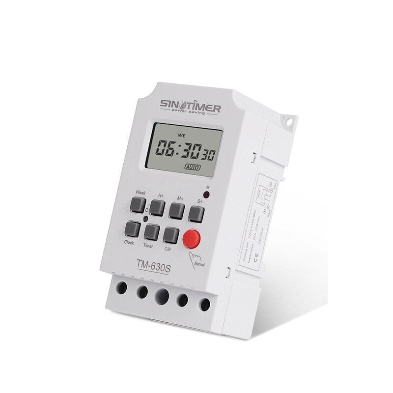 220V LCD Digital Programmable Timer Switch with Interval 1 Second Power Direct Output