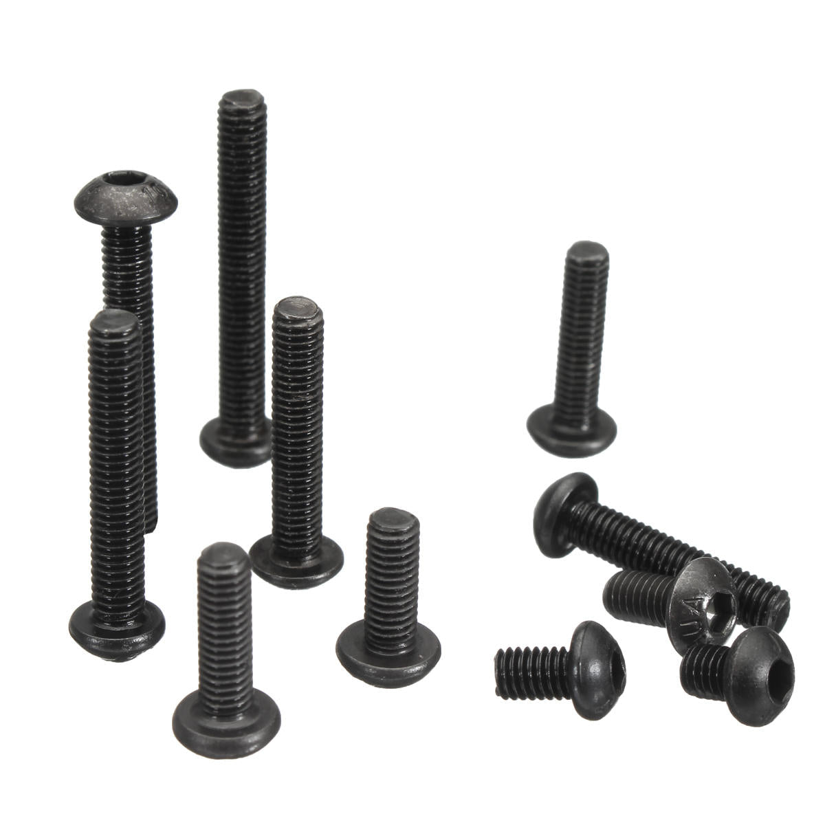50Pcs Metric M3 304 Stainless Steel A2 Button Head Hex Socket Cap Screw Allen Bolt 10.9 Grade