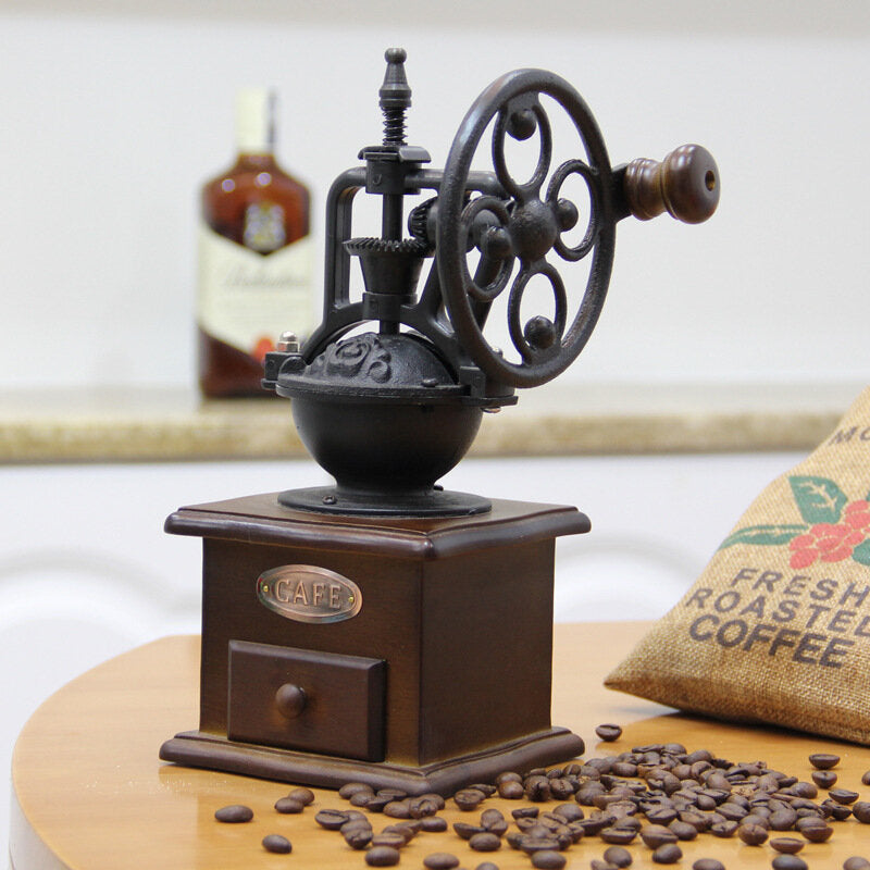 Hand-operated Bean Grinder Saving Labour with Wheel Disc Design for Coffee