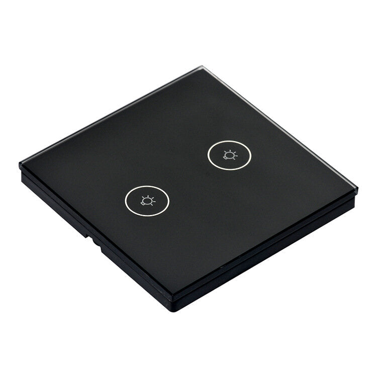 AC100-240V Smart Touch Switch 86 Type Smart EU Standard 2Gang Switch Work with Alexa Google Home