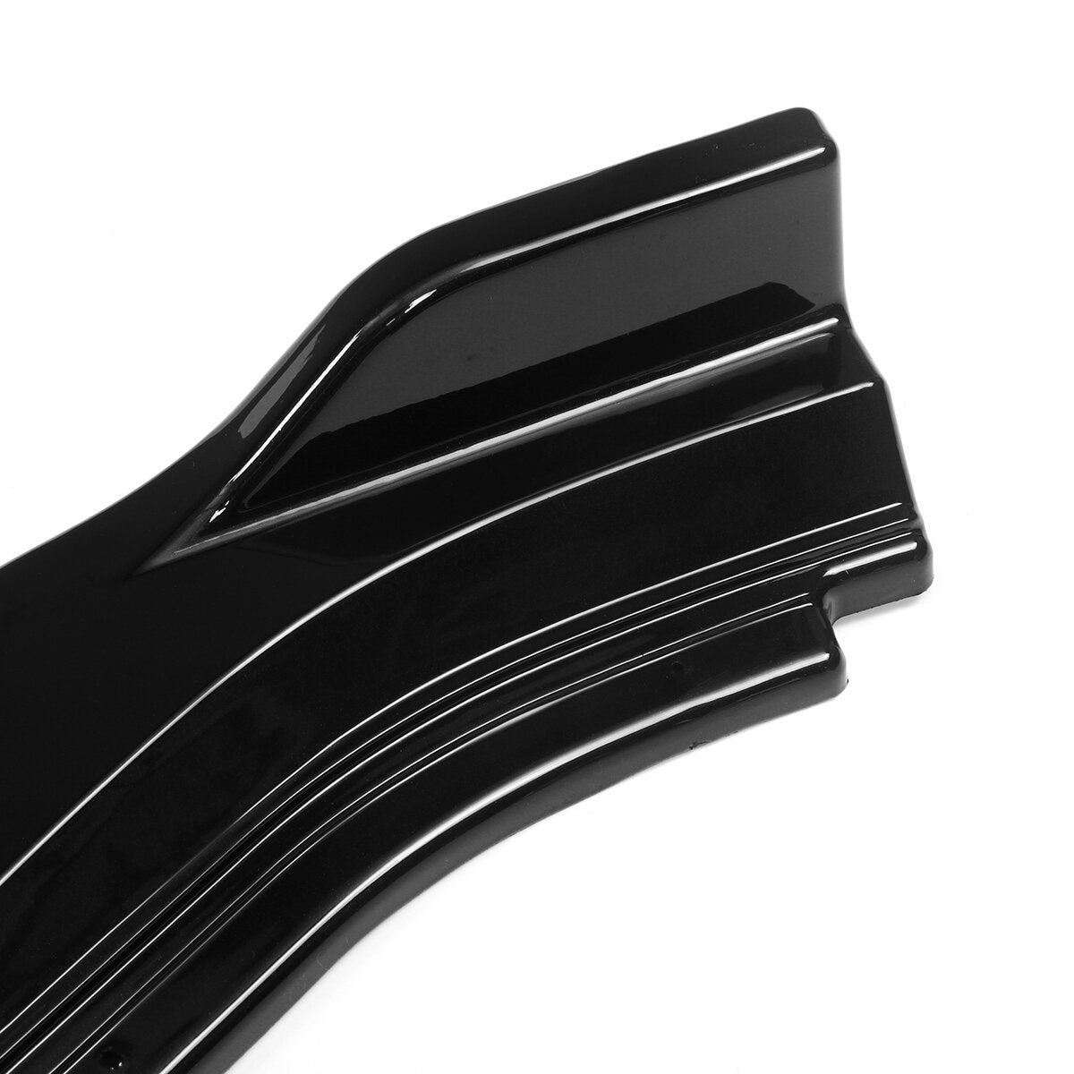 Glossy Black Front Bumper Lip Spoiler Trim 3PCS