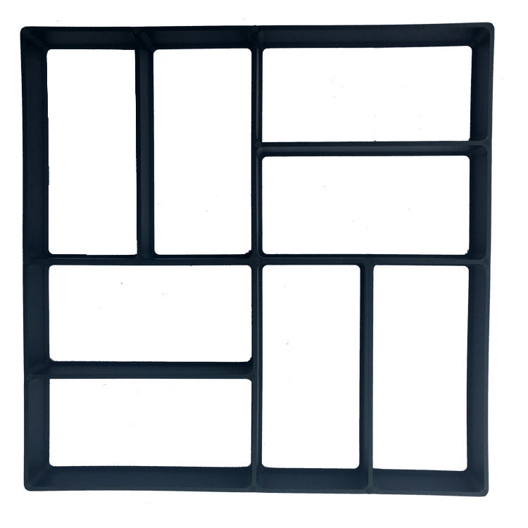 Garden DIY Plastic Path Maker Mold Manually Paving Courtyard Stone Road Cement Brick Mold Auxiliary Tools