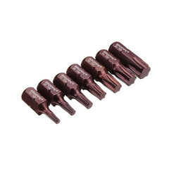 7pcs T20-55 30mm Magnetic Torx Screwdriver Bit S2 Steel 10mm Hex Shank for Impact Screwdriver