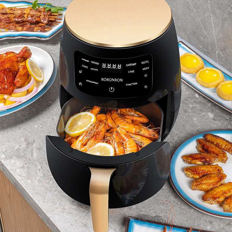 1400W 4.5L Air Fryer Oil free Health Fryer Cooker Home Multifunction Smart Touch LCD Deep Airfryer Pizza Fryer for French Fries