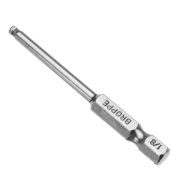 7pcs SAE 5/64-5/16 Inch 65mm Magnetic Ball Screwdriver Bit 1/4 Inch Hex Shank