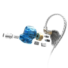 Wired Earphones 16-Unit Ring Iron Moving Iron Metal Wired Hi-Fi Wheat Sport Upgrade Cable Noice Reduction In-Ear Headphones With Mic