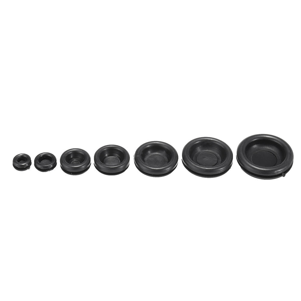 170Pcs Rubber Sealing Ring Black Grommets Gasket Assortment Kit O Ring With Plastic Box