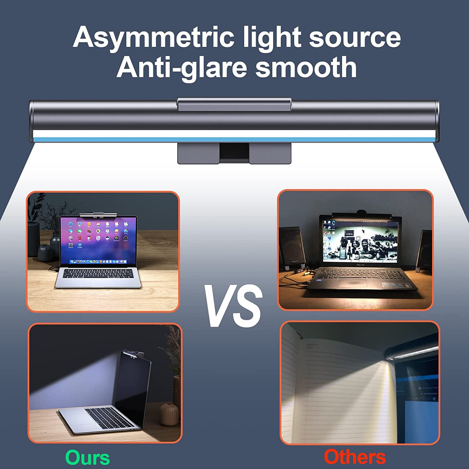 Laptop Monitor Light Bar Touch Control USB Powered Screen Bar Adjustable Brightness/Color Temperatureg for Laptop