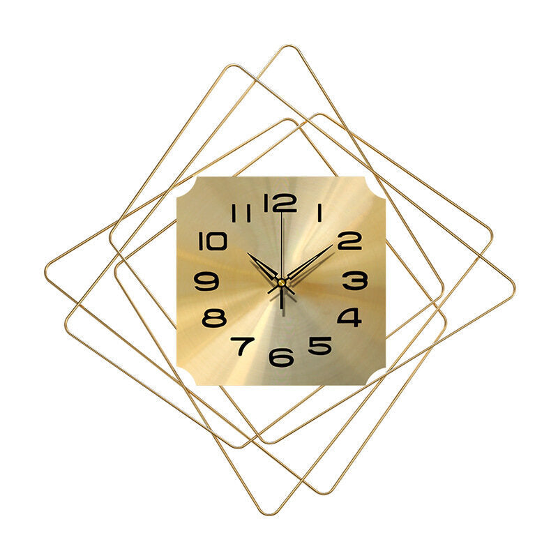50CM Nordic Minimalist Clock Light Luxury Wall Clock Bedroom Living Room Household Metal Silent Wall Hanging Clock