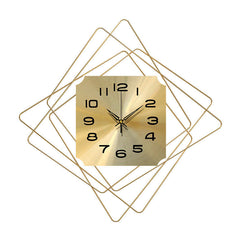 50CM Nordic Minimalist Clock Light Luxury Wall Clock Bedroom Living Room Household Metal Silent Wall Hanging Clock