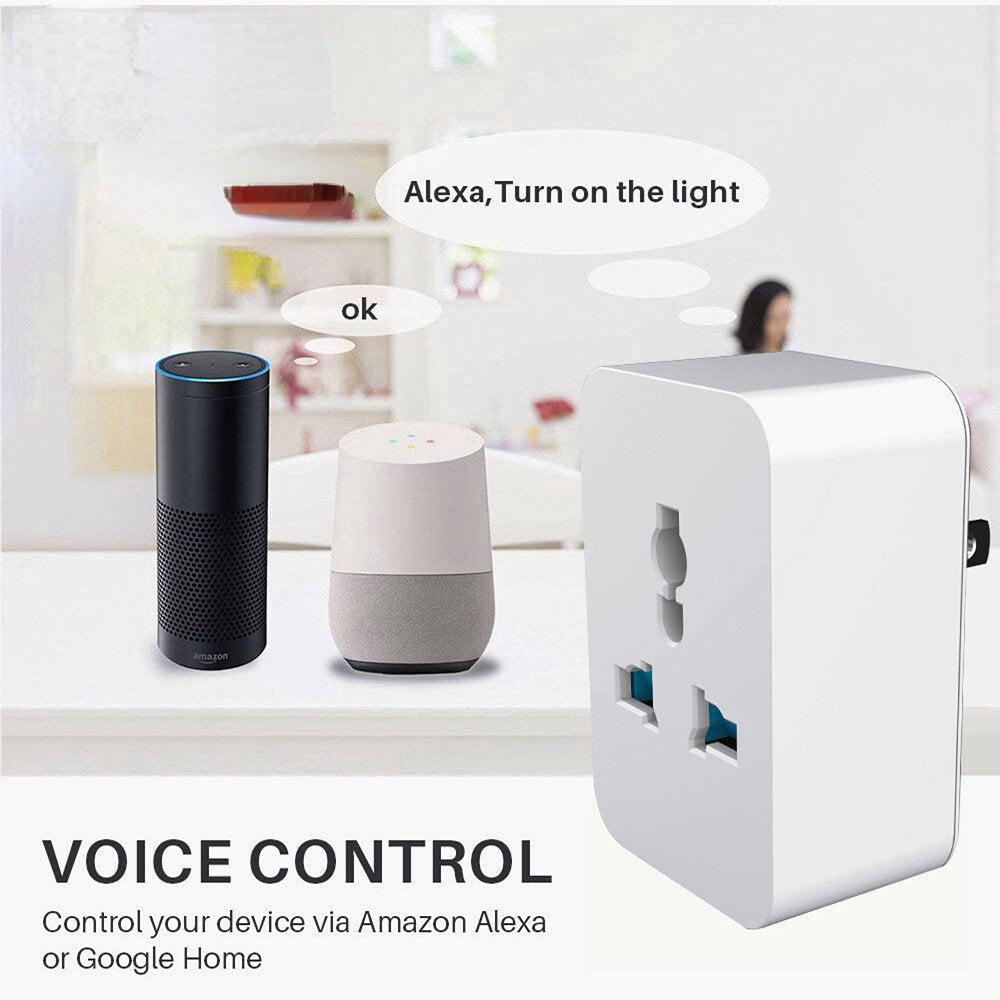Wifi Bluetooth Socket 10A 15A Switch Plug APP Control Timing Function Power Saving Remind Smart Sensor