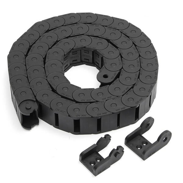 15mm x 20mm Plastic Cable Semi-closed Drag Chain Wire Carrier Length 1000mm