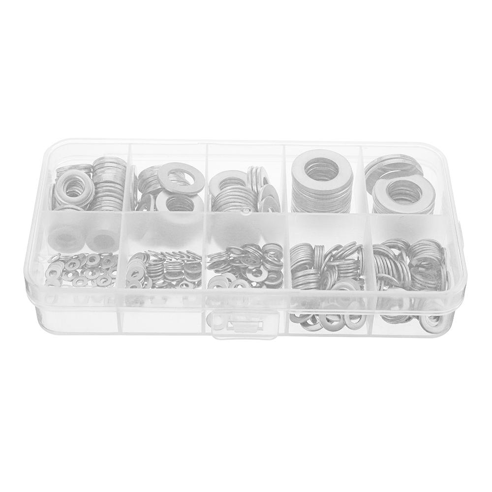 400Pcs 304 Stainless Steel Flat Washer Round Assortment Set M2/2.5/3/4/5/6/8/10
