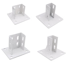 Aluminum Extrusions Square Foot Connector Cup Ground Fence Guardrail Base Accessories