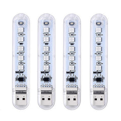 Mini USB 2W SMD5050 RGB 5 LED Camping Night Light for Power Bank Notebook Computer DC5V