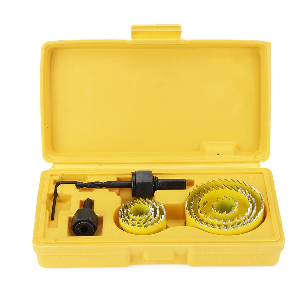 11/16Pcs 19-127mm Alloy Woodworking Hole Saw Cutter Gypsum Board PVC Wood Plate Reamer Distance Set