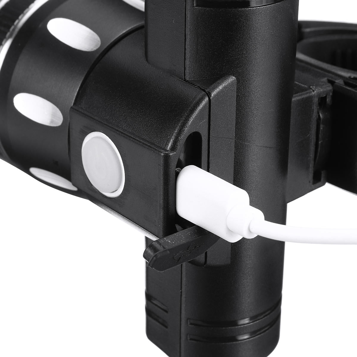 650LM T6 LED Zoomable Bike Headlight USB Charging Super Bright Bike Front Light Cycling Warning Light