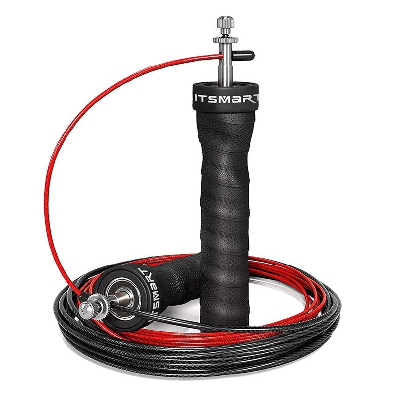 Professional Jump Rope Skip Speed Weighted Jump Ropes with Extra Speed Cable Ball Bearings Anti-Slip Handle for Double Unders