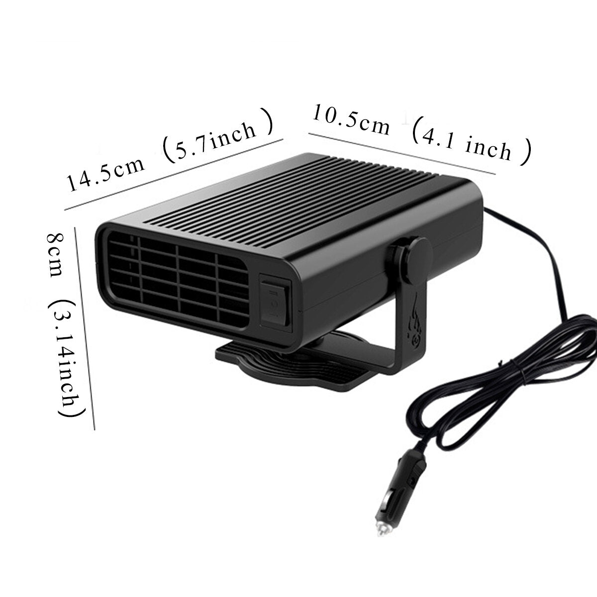 12V/24V Electric Car Heater Fan Instant Heating Adjustable Heating/Cooling Defroster