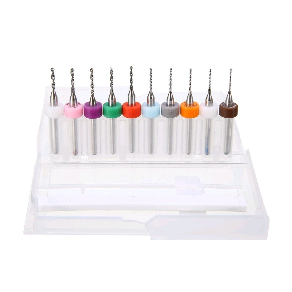 62pcs Hand Drill Set Pin Vise with Clamp and Mini Twist Bits 0.3-1.2mm PCB for Craft Carving DIY